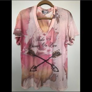 Tie-dyed wildfox ‘Take A Chance on Love’ tee
